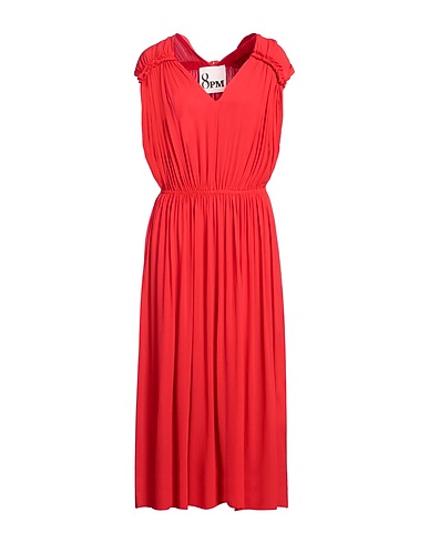 8PM Midi dress Red 100% Viscose