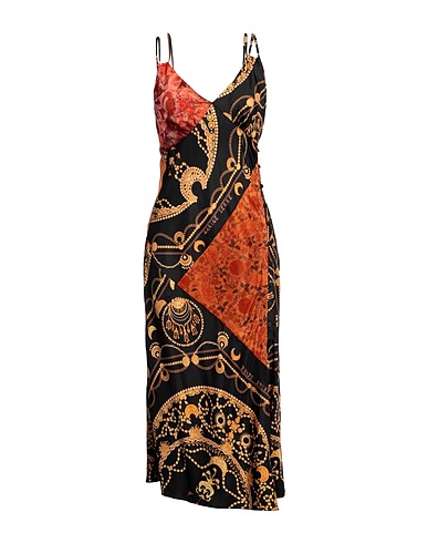 MARINE SERRE Vestito in Seta GOLD LINE Nero 100% Seta