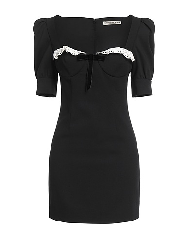 ALESSANDRA RICH Short dress Black 96% Virgin Wool, 3% Polyamide, 1% Elastane