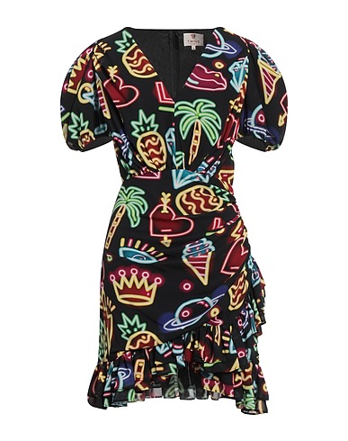 TWINS FANTASY Minivestido Negro 100% Poliéster