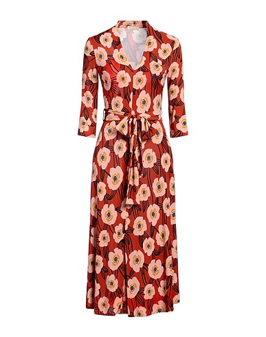 SIYU Midi dress Brown 95% Viscose, 5% Elastane