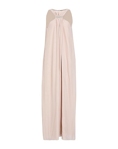FABIANA FILIPPI Long dress Light brown 68% Viscose, 32% Silk