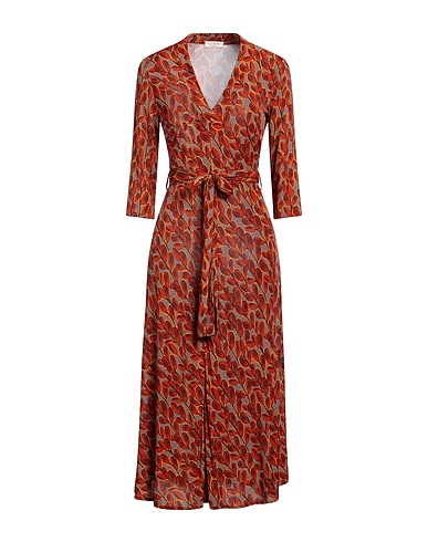 SIYU Midi dress Brown 95% Viscose, 5% Elastane