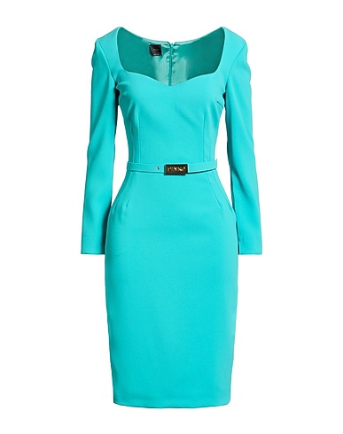 PINKO Midi dress Turquoise 98% Polyester, 2% Elastane