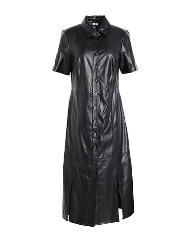 DKNY Midi dress Black 100% Polyurethane