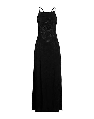 BARENA Long dress Black 51% Acetate, 49% Viscose