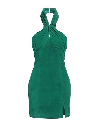 GIUSEPPE DI MORABITO Robe courte Vert émeraude 100% Cuir d'agneau