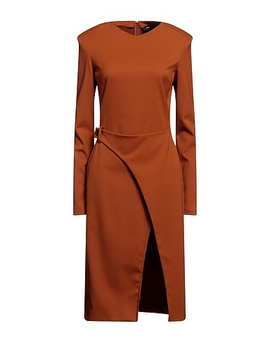 BCBGMAXAZRIA Midi-Kleid Rostrot 98% Schurwolle, 2% Elastan