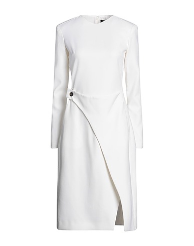 BCBGMAXAZRIA Vestito midi Off white 98% Lana Vergine, 2% Elastan