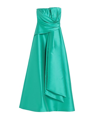 ALBERTA FERRETTI Long dress Emerald green 85% Polyester, 15% Silk