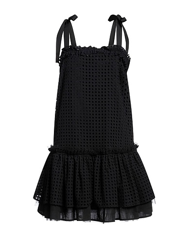 ACTITUDE by TWINSET Vestito corto Nero 100% Cotone, Poliestere
