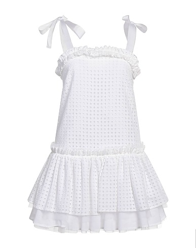 ACTITUDE by TWINSET Short dress White 100% Cotton, Polyester