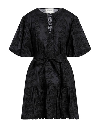 LES COYOTES DE PARIS Short dress Black 100% Ramie