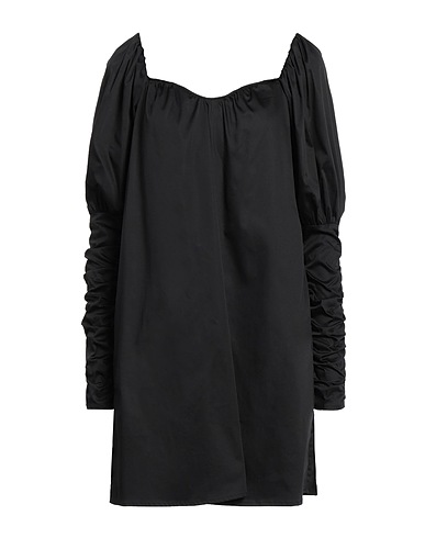 NOTES DU NORD Short dress Black 65% Cotton, 32% Nylon, 3% Elastane