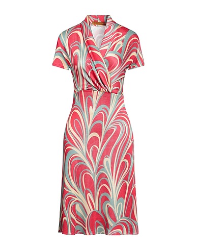 SIYU Midi dress Red 98% Viscose, 2% Elastane