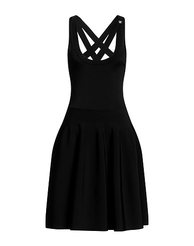 PINKO Kurzes Kleid Schwarz 86% Viskose, 13% Polyamid, 1% Elastan