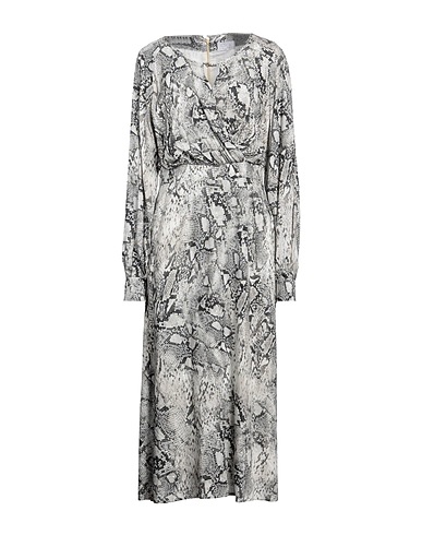 CLIPS Midi dress Light grey 96% Viscose, 4% Elastane