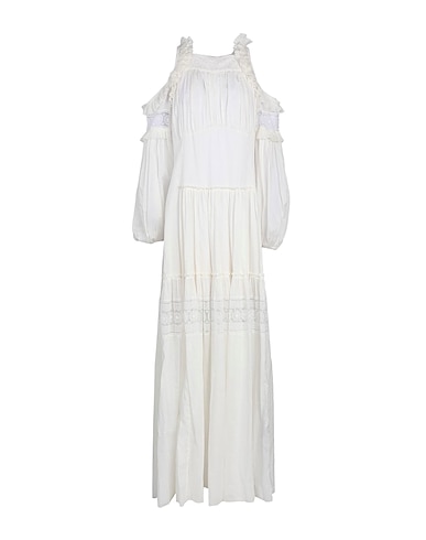 ERMANNO SCERVINO Long dress White 100% Cotton, Polyester, Polyamide