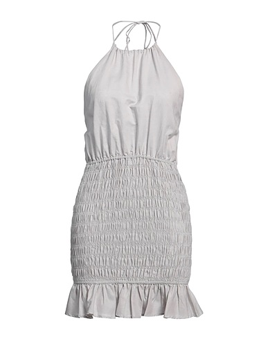 GLAMOROUS Short dress Light grey 55% Linen, 45% Cotton