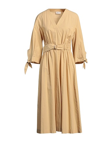 OTTOD'AME Midi dress Khaki 100% Cotton
