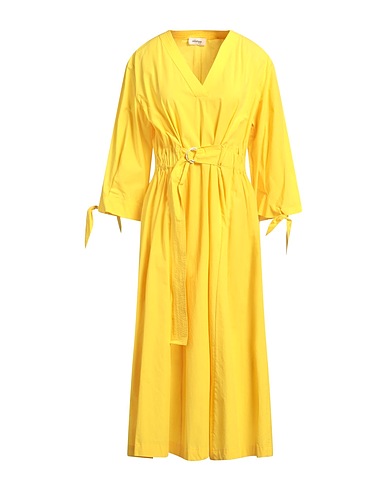 OTTOD'AME Midi dress GIALLO 100% Cotton