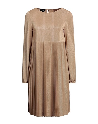 MC by MONIQUE COLLIGNON Short dress Gold 58% Polyester, 22% Viscose, 16% Polyamide, 4% Elastane