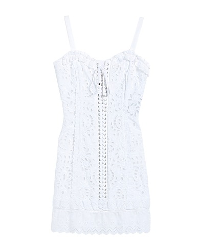 DOLCE&GABBANA Sheath dress White 81% Cotton, 13% Viscose, 6% Polyester