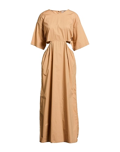 8PM Midi dress Camel 100% Cotton