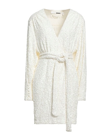ROTATE BIRGER CHRISTENSEN Short dress Cream 95% Recycled polyester, 5% Elastane