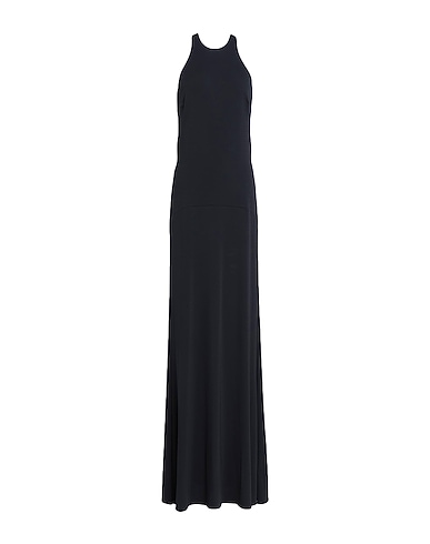 ELISABETTA FRANCHI Long dress Black 95% Viscose, 5% Elastane