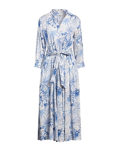 0039 ITALY Midi dress Azure 100% Cotton