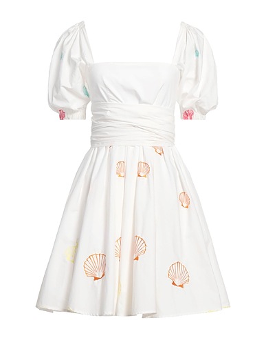 AMOTEA Short dress White 100% Cotton