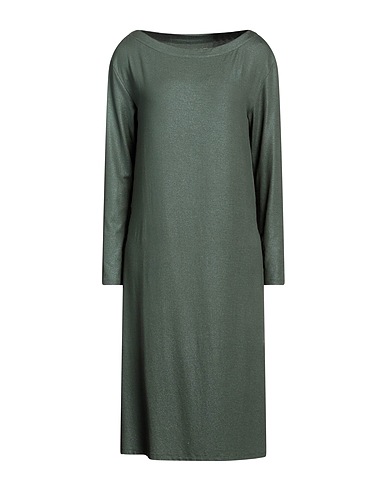 MAJESTIC FILATURES Midi dress Dark green 94% Viscose, 6% Elastane