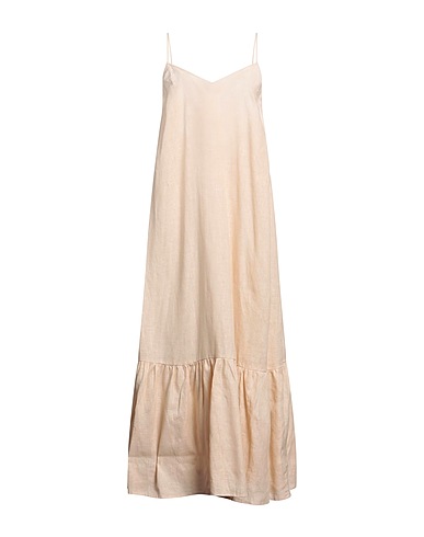 THE MALAMA STUDIO Vestito lungo Beige 100% Lino