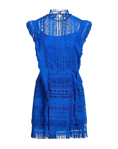 ALBERTA FERRETTI Short dress Blue 81% Acetate, 13% Silk, 6% Elastane