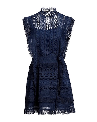 ALBERTA FERRETTI Short dress BLU NOTTE 81% Acetate, 13% Silk, 6% Elastane