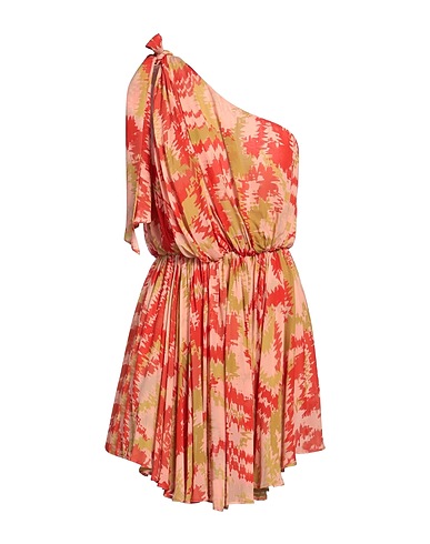 DONDUP One-shoulder dress Military green 100% Viscose