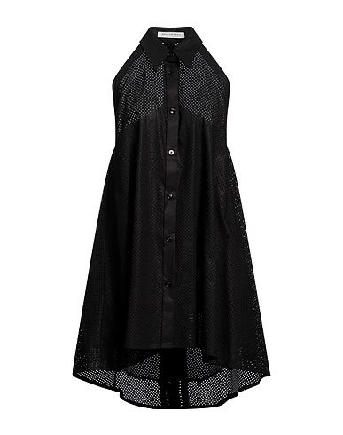 PHILOSOPHY di LORENZO SERAFINI Shirt dress Black 97% Cotton, 3% Elastane