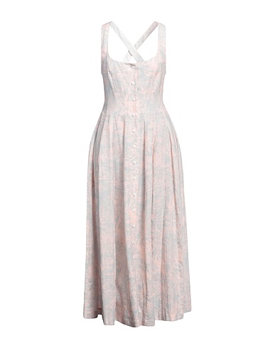 PHILOSOPHY di LORENZO SERAFINI Long dress Light pink 51% Linen, 49% Cotton