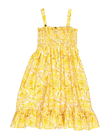 VERSACE YOUNG Dress Yellow 100% Cotton