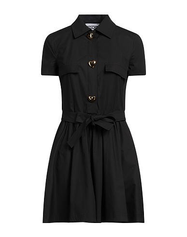 MOSCHINO Hemdkleid Schwarz 96% Baumwolle, 4% Elastan