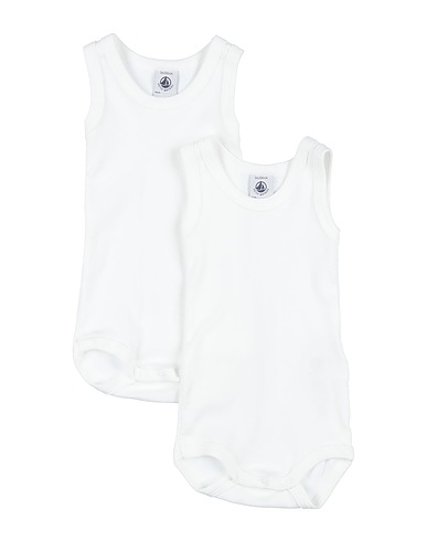 PETIT BATEAU Body Baby Bianco 100% Cotone