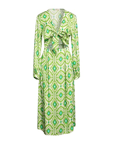 HANAMI D'OR Long dress Light green 100% Viscose