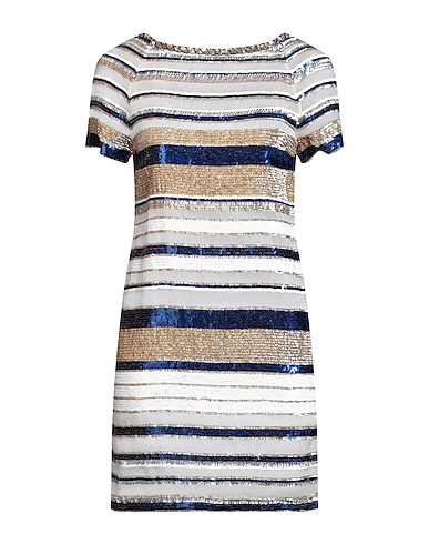 ELISABETTA FRANCHI Short dress White 100% Polyamide, Plastic, Glass