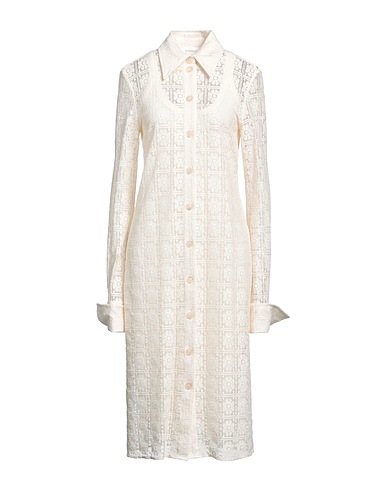 SPORTMAX Midi dress Ivory 88% Cotton, 12% Polyamide