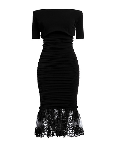 PHILOSOPHY di LORENZO SERAFINI Midi dress Black 83% Polyamide, 17% Elastane, Viscose