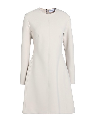 CALVIN KLEIN Short dress Taupe 61% Polyester, 26% Viscose, 7% Cotton, 6% Elastane