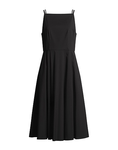 THEORY Midi dress Black 72% Cotton, 23% Nylon, 5% Elastane
