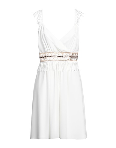 TWINS BEACH COUTURE Vestito corto Bianco 100% Poliestere