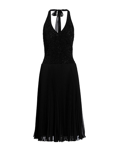ETHNE Midi dress Black 75% Triacetate, 25% Polyester